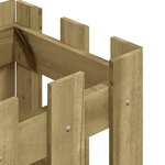 vidaXL Jardinière avec design de clôture 30x30x30 cm pin imprégné