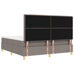 Lit à sommier tapissier vidaXL avec matelas et banc Taupe 180x200 cm en tissu