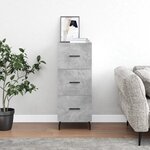 vidaXL Buffet Gris béton 34 5x34x90 cm Bois d'ingénierie