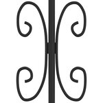 vidaXL Clôture de jardin avec sommet de lance Noir 222 cm