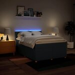 vidaXL Sommier à lattes de lit avec matelas Bleu 160x200 cm Tissu