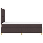 vidaXL Lit à Sommier avec Matelas Marron Foncé 120x200 cm Tissu