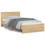 vidaXL Cadre de lit sans matelas avec lumières LED 100x200 cm