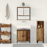 vidaXL Ensemble de meubles de salle de bain 2 pièces en bois ancien et en bois d'ingénierie