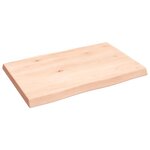 vidaXL Dessus de table bois massif non traité bordure assortie