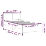vidaXL Cadre de lit sans matelas avec lumières LED 100x200 cm