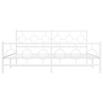vidaXL Cadre de lit métal sans matelas et pied de lit blanc 183x213 cm