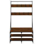 vidaXL Porte-vêtements et rangement des chaussures chêne marron