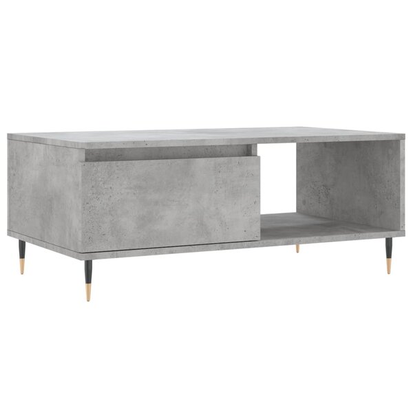 vidaXL Table basse Gris béton 90x50x36 5 cm Bois d'ingénierie
