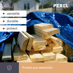 Perel Bâche  résistant  36 œillets  angles renforcés  rectangulaire  bleu/vert  110 g/m²  8 x 10 m