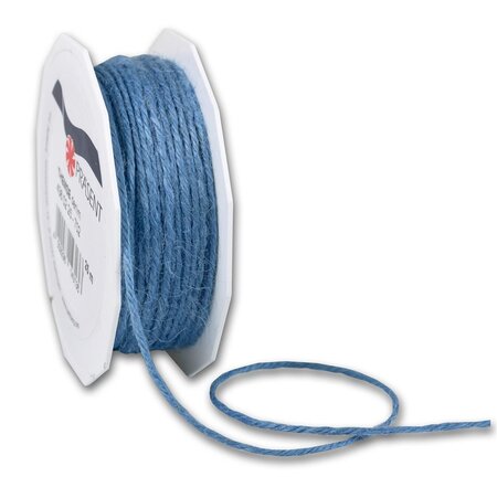 Cordelette jute 25-m-rouleau 2 mm bleu