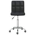 vidaXL Chaise pivotante de salle à manger Noir Similicuir