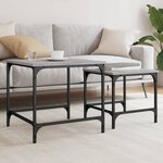 vidaXL Tables basses gigognes 2 Pièces sonoma gris bois d'ingénierie