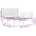 vidaXL Cadre de lit sans matelas 120x200 cm bois massif
