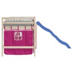 vidaXL Rideaux pour lit mezzanine rose polyester