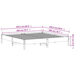 vidaXL Cadre de lit sans matelas 200x200 cm bois massif de pin