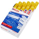 Marqueur Permanent 500 Corps Alu Jaune Pointe Large Biseautée 2-7 mm x 10 EDDING
