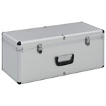 vidaXL Boîtes de rangement 2 Pièces Argenté Aluminium
