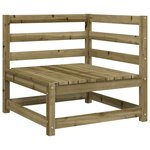 vidaXL Canapé de jardin 2 places bois de pin imprégné