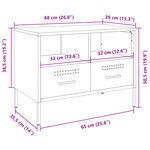 vidaXL Meuble TV rose 68x39x50 5 cm acier laminé à froid