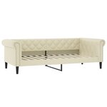 vidaXL Lit de jour avec gigogne sans matelas crème 90x200 cm