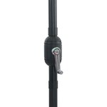 Parasol carré vidaXL avec lumières LED 295x245 cm en noir