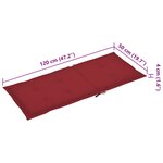 vidaXL Chaise à bascule avec coussin Bambou