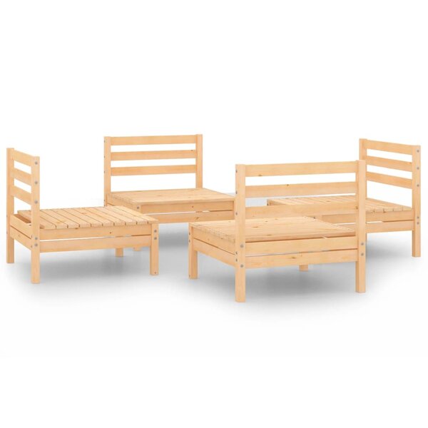 Salon de jardin meuble d'extérieur ensemble de mobilier 4 pièces bois de pin massif 02_0016228
