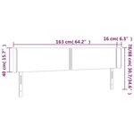 vidaXL Tête de lit à LED Marron foncé 163x16x78/88 cm Tissu