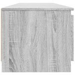 vidaXL Meuble TV avec lumières LED Sonoma gris 140x40x35 5 cm