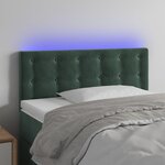 vidaXL Tête de lit à LED Vert foncé 90x5x78/88 cm Velours