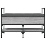 vidaXL Banc à chaussures sonoma gris 85 5x42x57 5 cm bois d'ingénierie