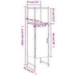 vidaXL Armoire de salle de bain sonoma gris 33x33x120 5 cm