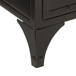 vidaXL Armoire de lavabo de salle de bain fer et bois de manguier