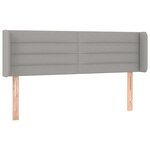 vidaXL Tête de lit avec oreilles Gris clair 147x16x78/88 cm Tissu