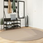 vidaXL Tapis HUARTE à poils courts doux et lavable sable Ø 200 cm