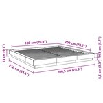 vidaXL Cadre de lit avec lumières LED sans matelas blanc 180x200 cm