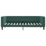 vidaXL Lit de jour avec gigogne sans matelas vert foncé 100x200 cm