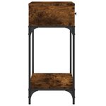 vidaXL Table console chêne fumé 75x34 5x75 cm bois d'ingénierie