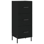 vidaXL Buffet Noir 34 5x34x90 cm Bois d'ingénierie