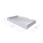 Tiroir de lit 90 x 190 avec sommier BUDDY - rose pastel