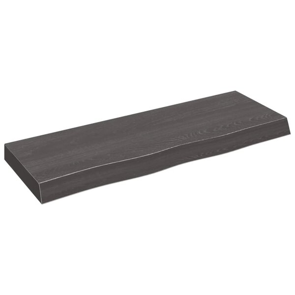 vidaXL Étagère murale marron foncé bois chêne massif traité