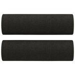 vidaXL Ensemble de canapés 2 Pièces avec coussins noir tissu