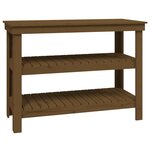 vidaXL Banc de travail Marron miel 110 5x50x80 cm Bois de pin massif