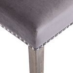 vidaXL Chaises à manger lot de 4 gris velours