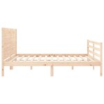 vidaXL Cadre de lit avec tête de lit 200x200 cm bois massif