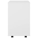 vidaXL Armoire à roulettes Blanc 46x36x59 cm Bois d'ingénierie