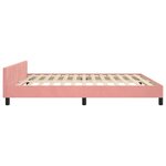 vidaXL Cadre de lit sans matelas rose 160x200 cm velours