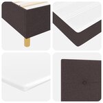 vidaXL Lit à ressorts avec matelas marron foncé 140x190 cm tissu