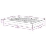vidaXL Cadre de lit sans matelas noir bois massif 140x190 cm